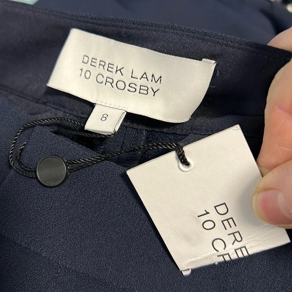 Derek Lam 10 Crosby NWT size 8 Navy Sailor Pant With Silver Detail - Picture 4 of 11